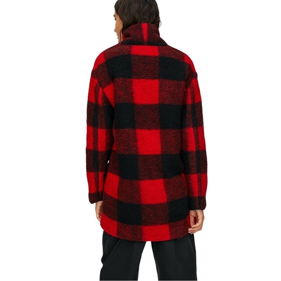 WILFRED Buffalo Check Wool Coat - Picture 4 of 15